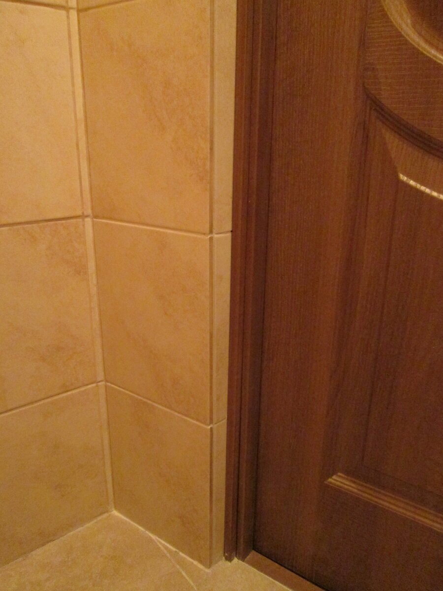 Откосы из плитки в ванной