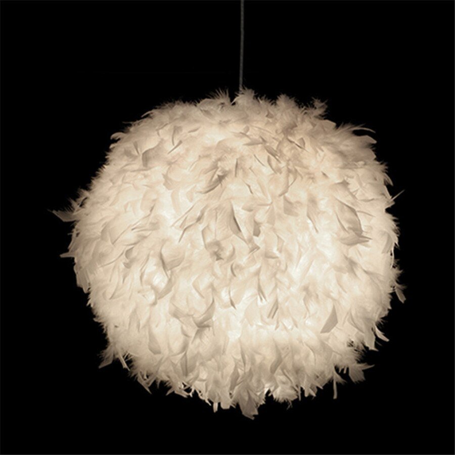 Люстра из перьев plumage White