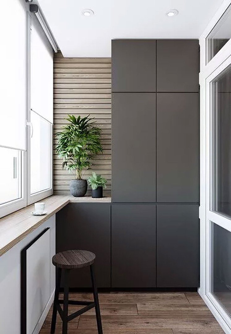 Шкаф на балкон в современном стиле