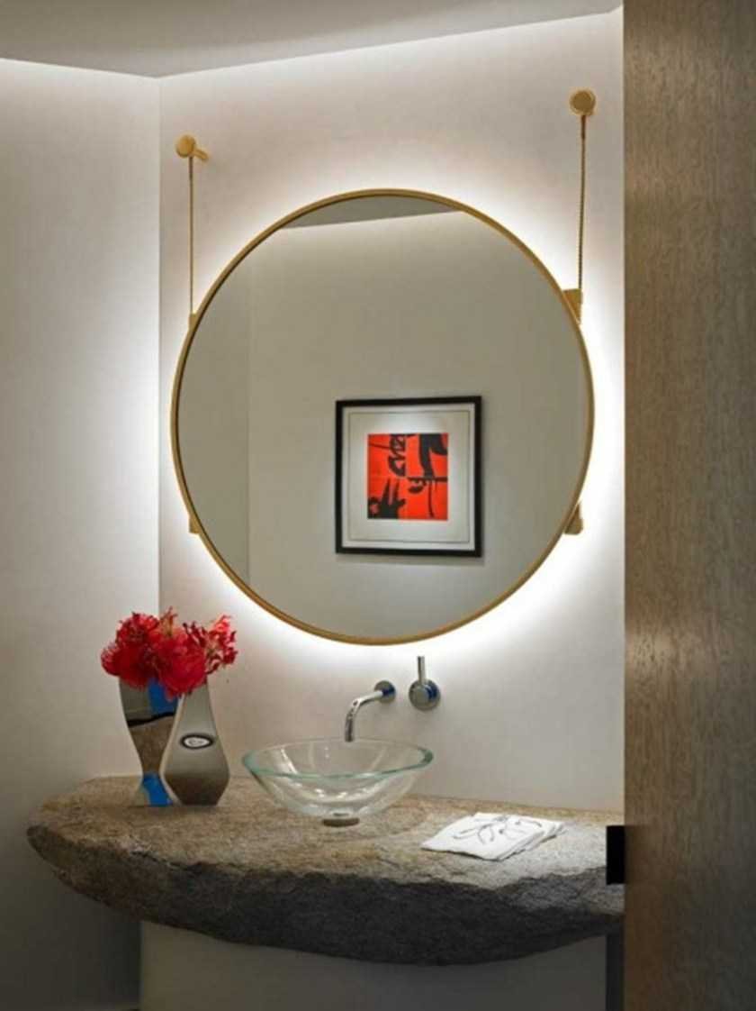 Необычные зеркала в ванную комнату