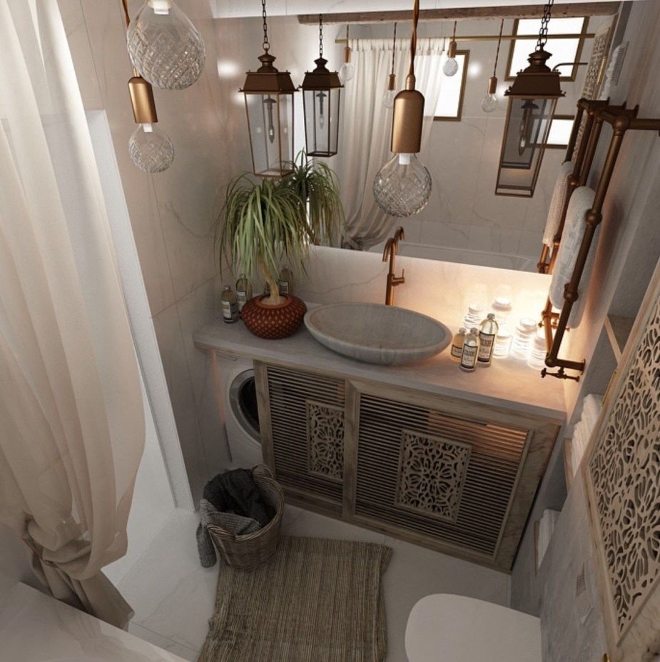 Ванная в марокканском стиле в квартире