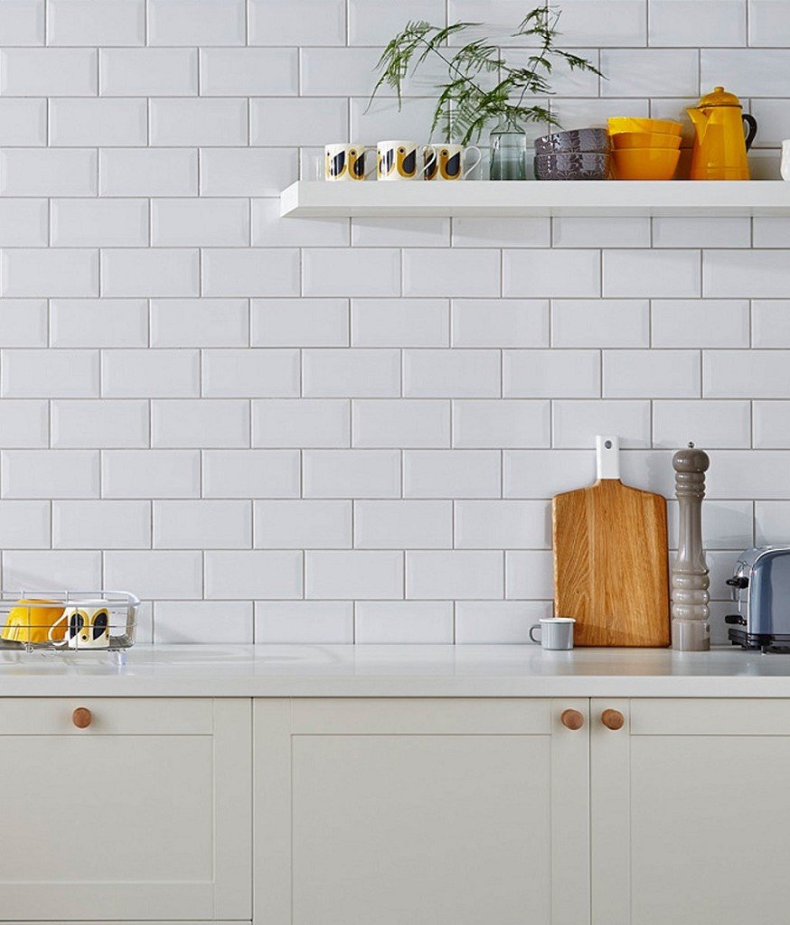 Плитка Metrotiles белая 10х20