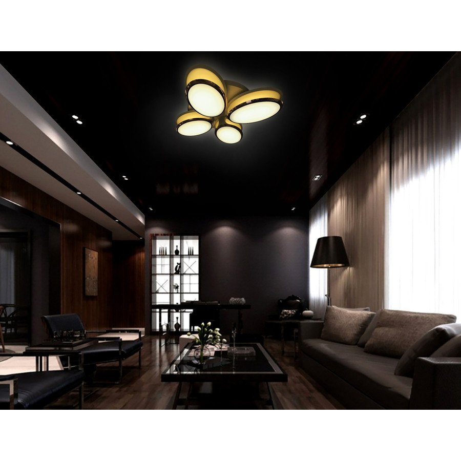 Потолочная светодиодная люстра Ambrella Light Orbital granule fg2024 WH 96w+40w d760