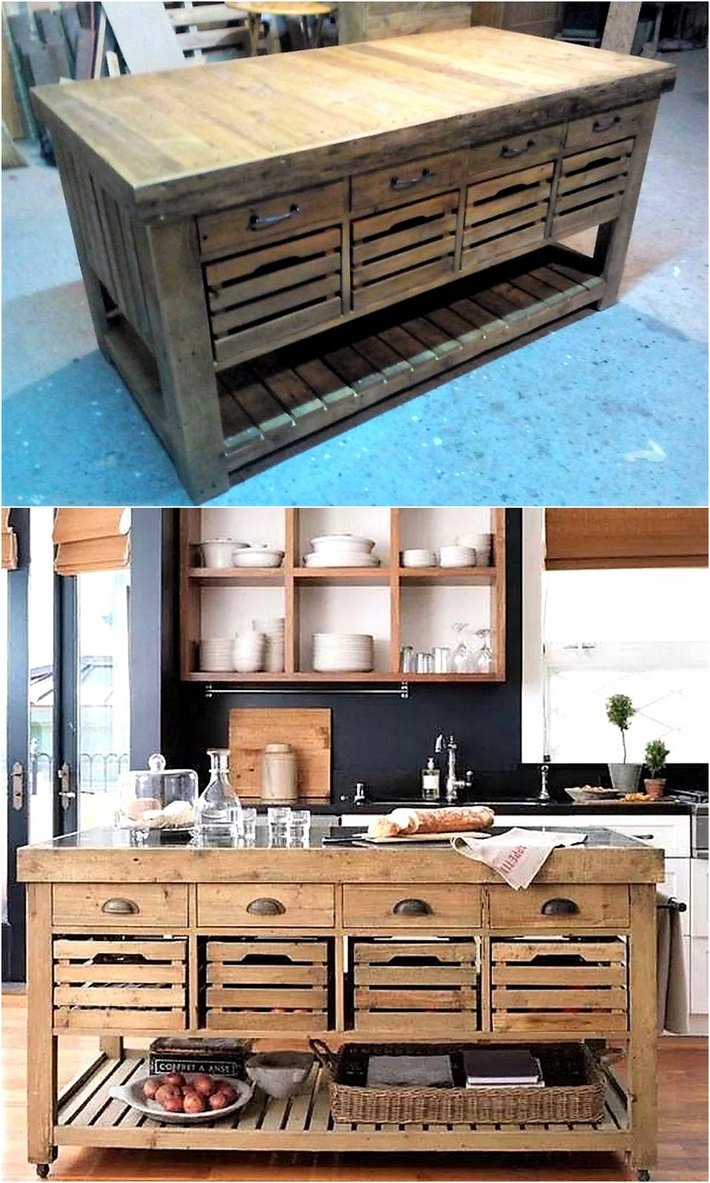 Кухонная мебель из поддонов