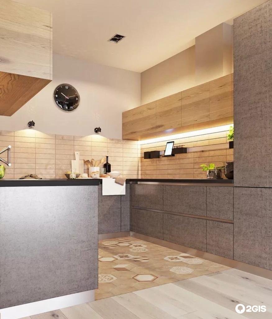 Loft Stone бетон лофт беж кухня