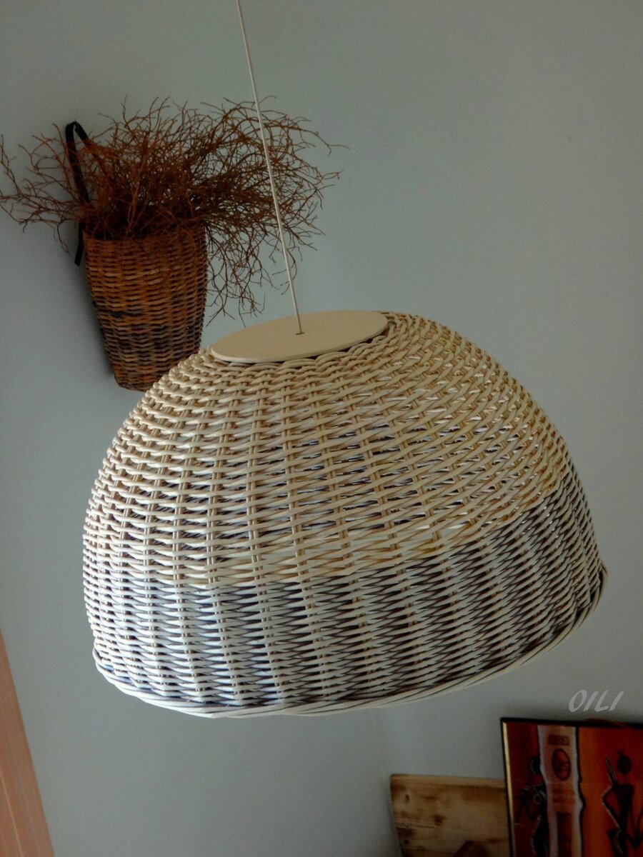 Плетеный абажур икеа