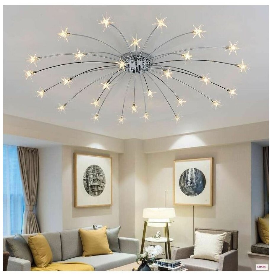 Модные люстры для зала