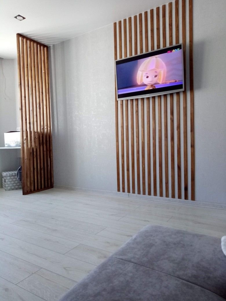 Рейки на стену в интерьере