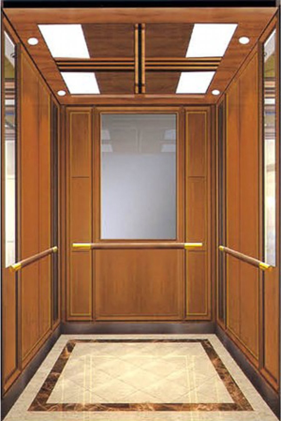 Лифт с деревянной отделкой