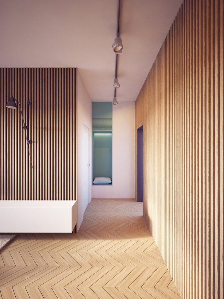 Шпонированные панели Wallhof Wood "тик"