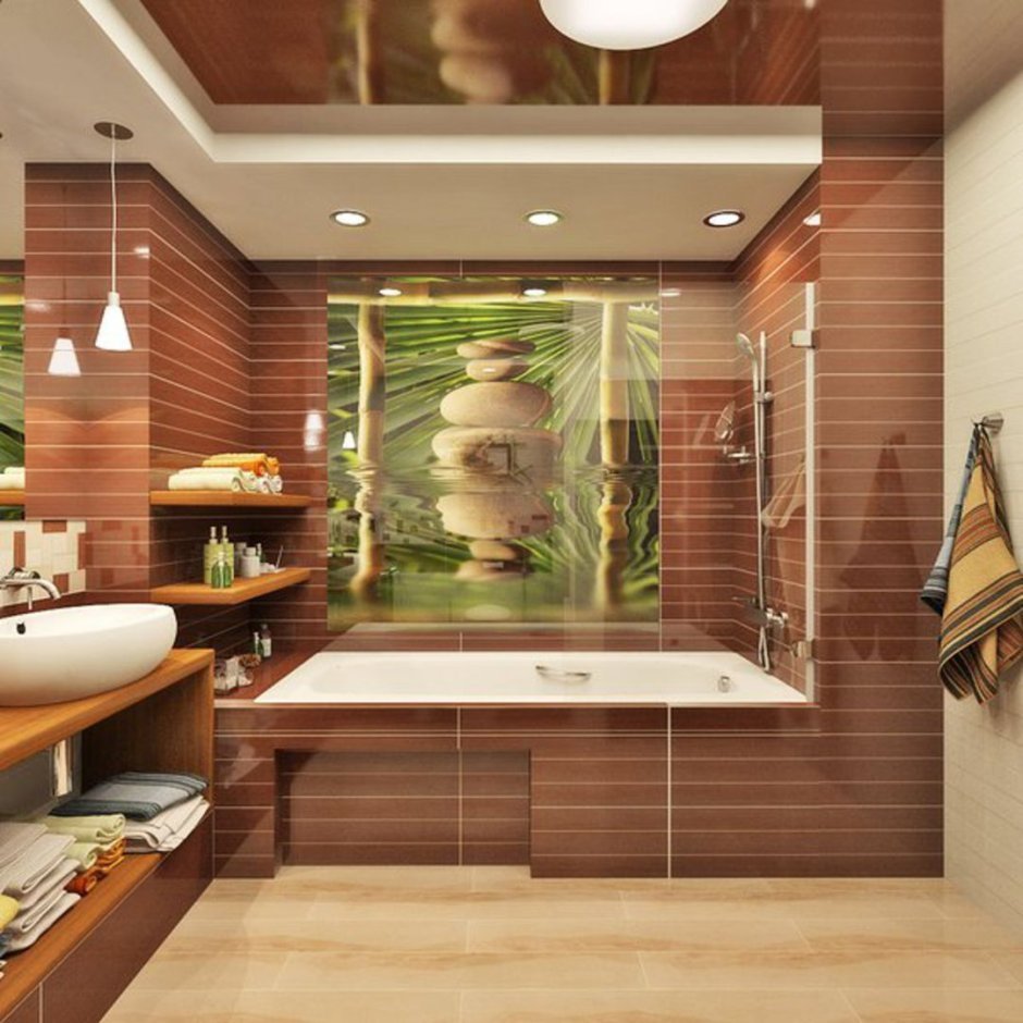 Ванна в бамбуковом стиле