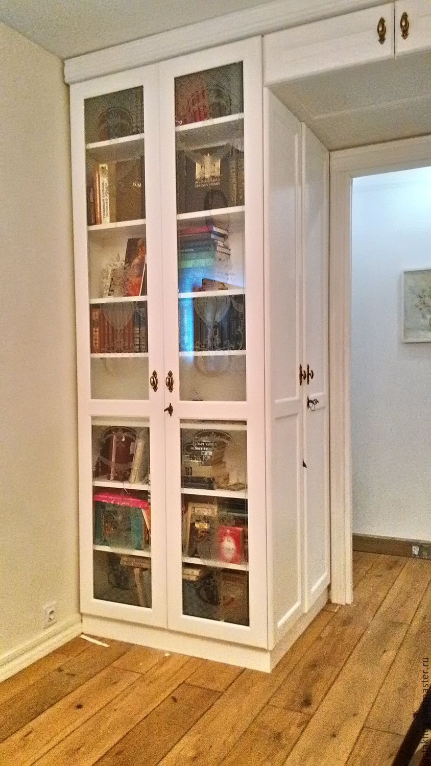 Книжный шкаф в дверном проеме