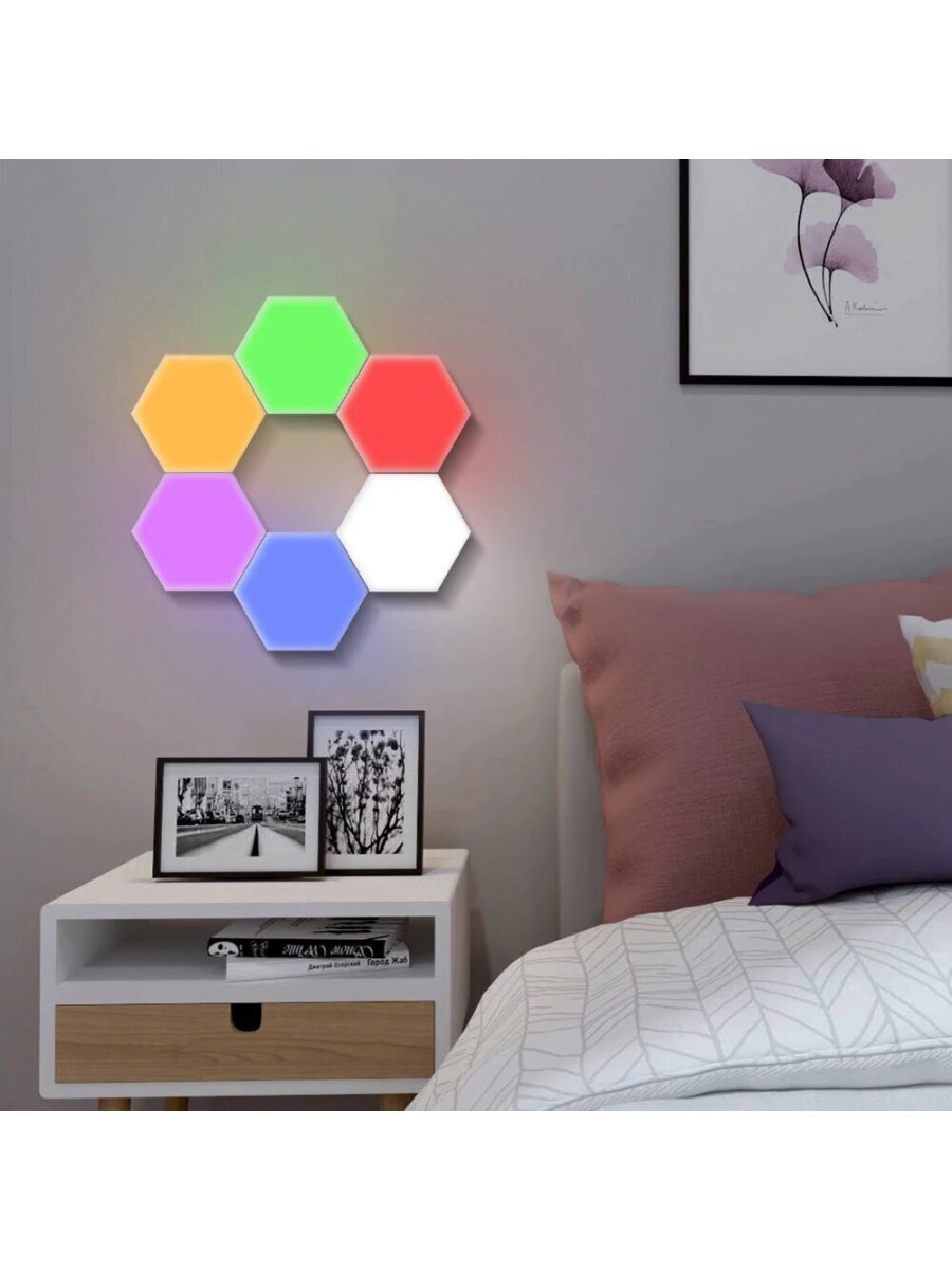 Светодиодная шестигранная лампа RGB