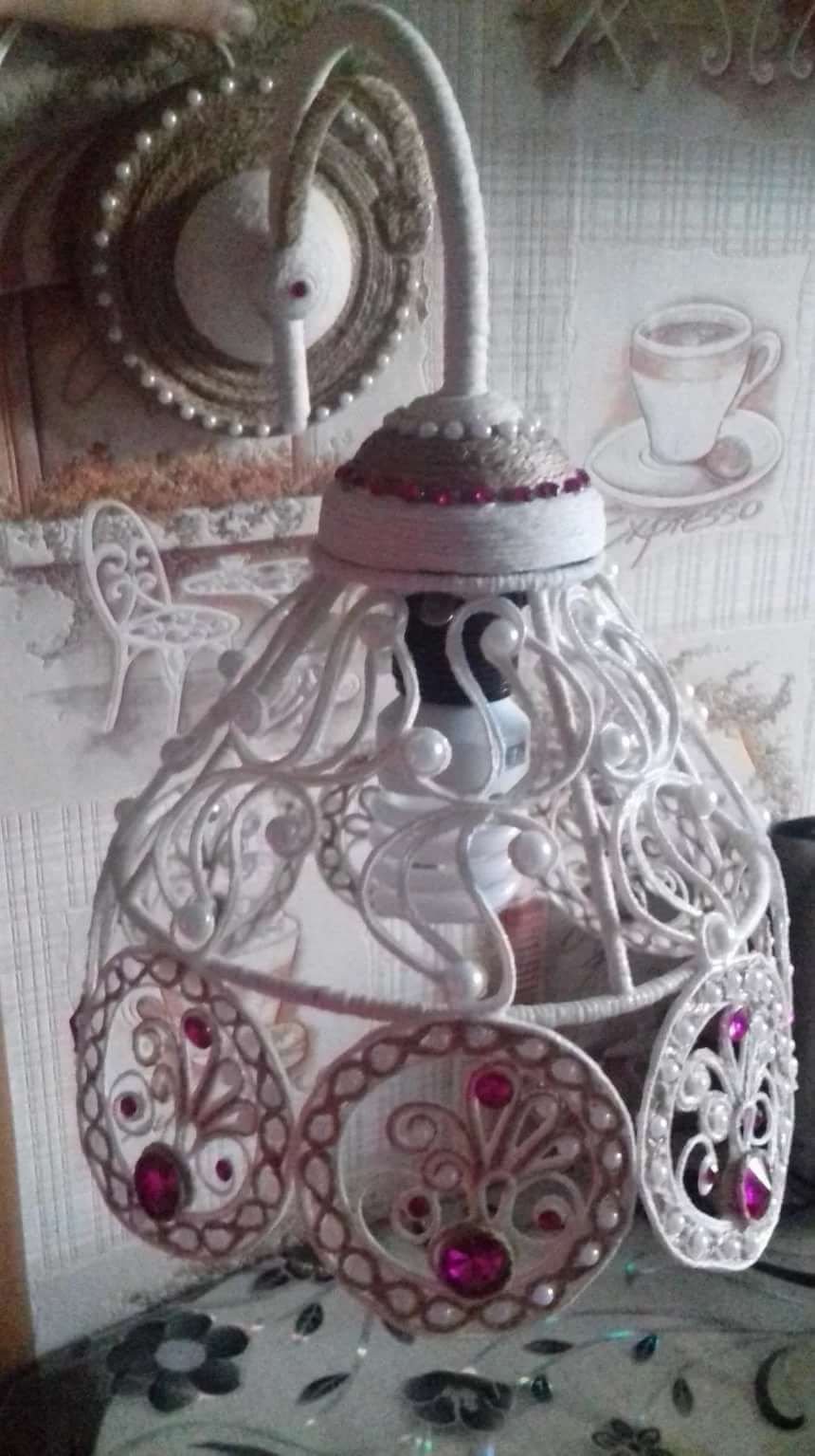 Светильник из джута