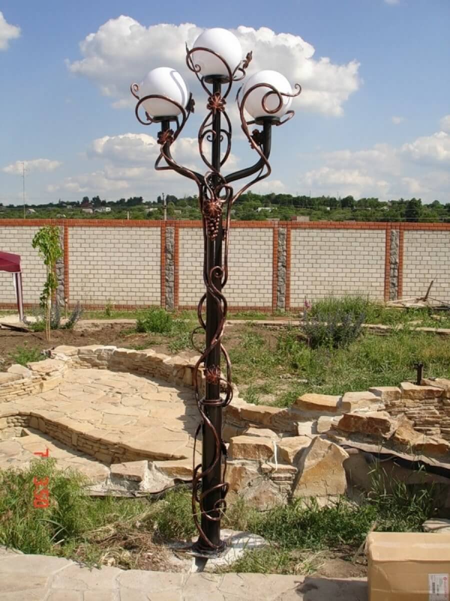 Кованые фонарные столбы