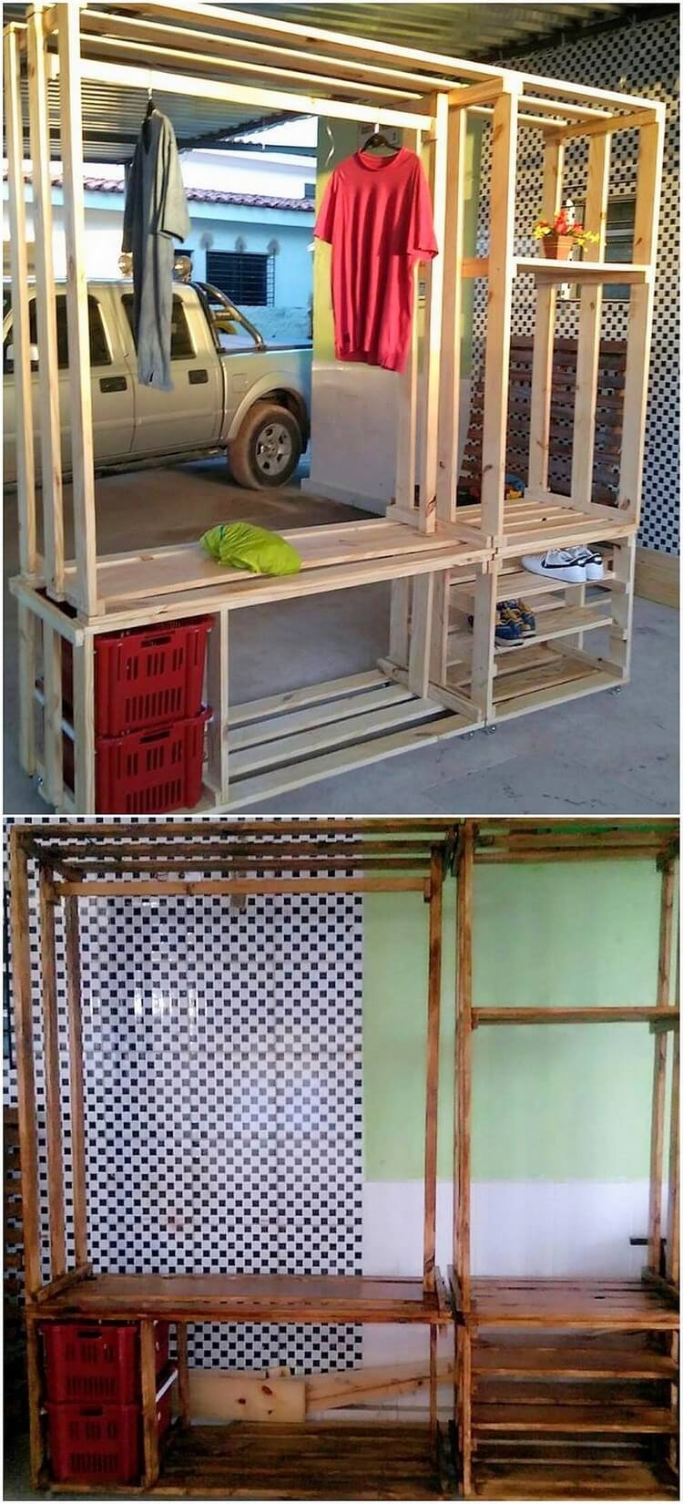 Шкаф из европоддонов