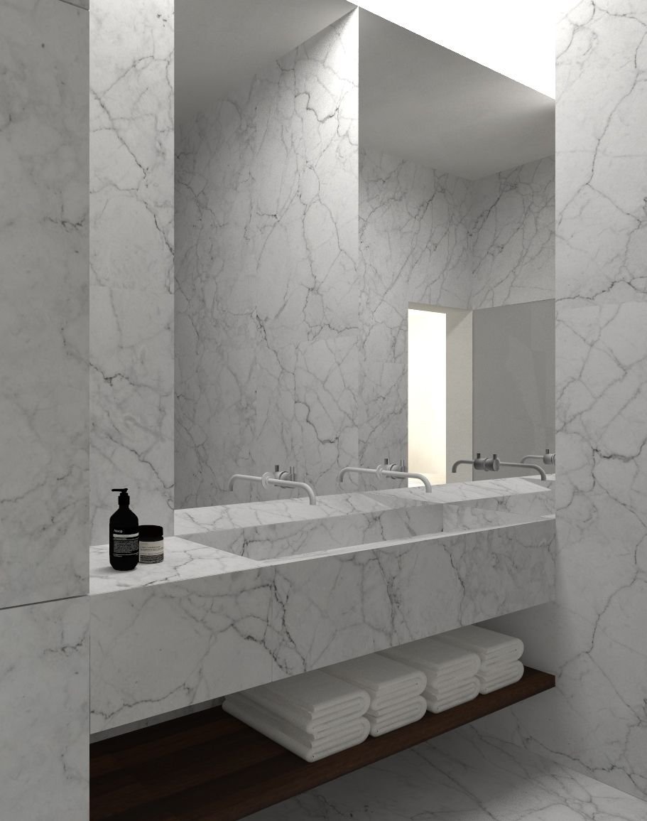 Лофт стайл Каррарский мрамор Loft Style Carrara Marble плитка в ванную