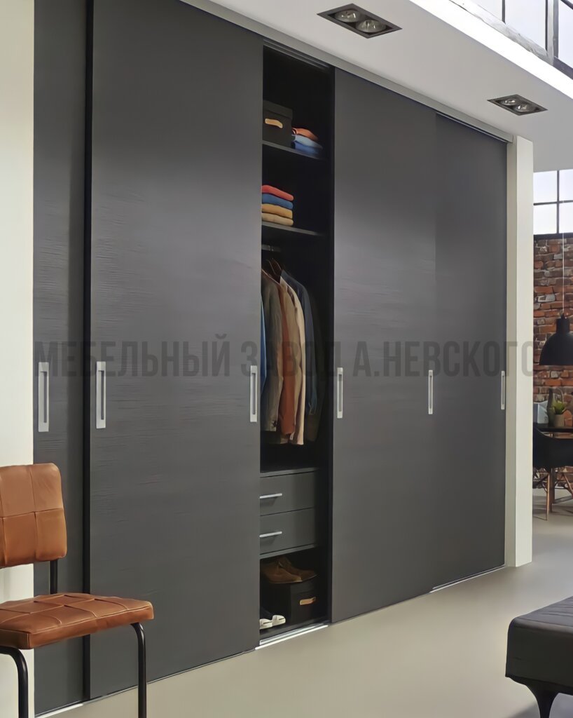 Встроенный шкаф лофт
