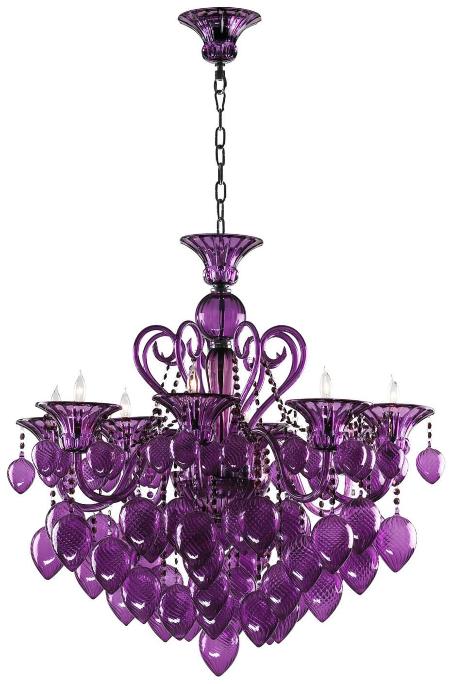 Бра сиреневые Luxury Purple Chandelier Crystal Chandeliers Abajur without lampshade