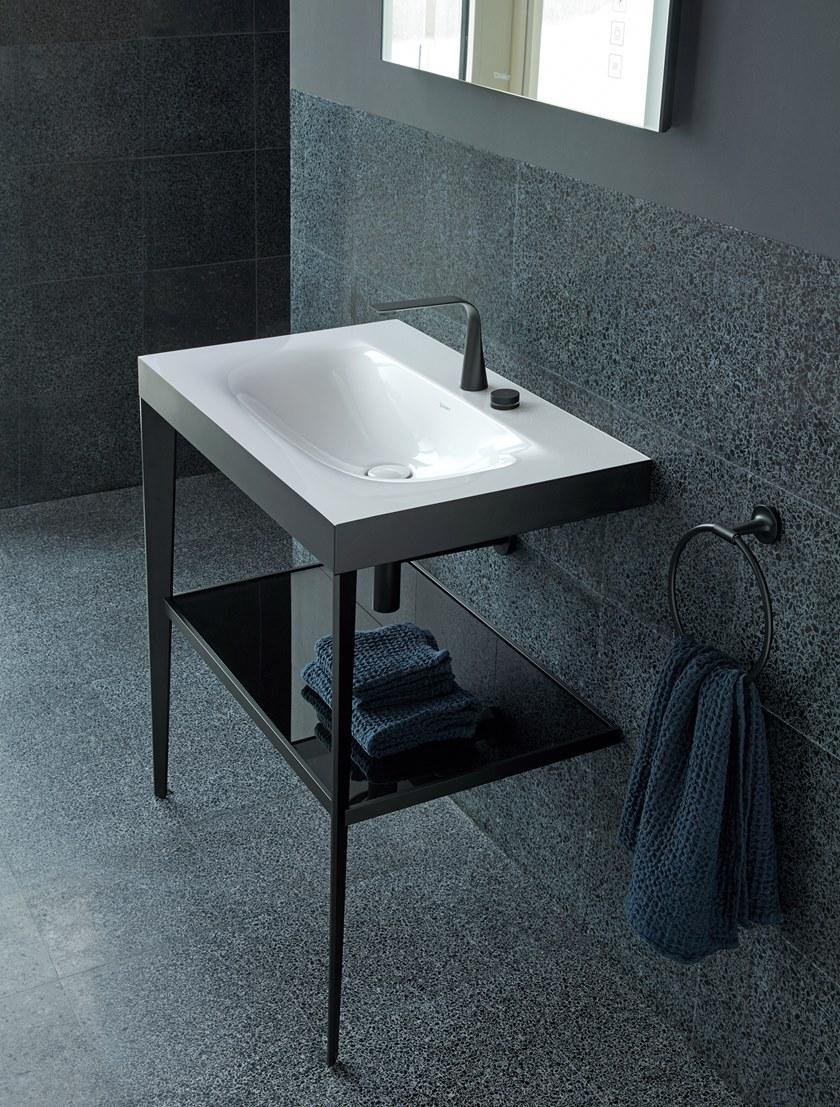 Консоль Duravit черная раковина