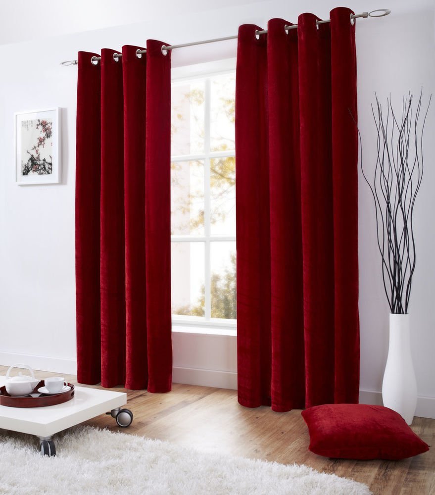 Красные бархатные шторы икеа