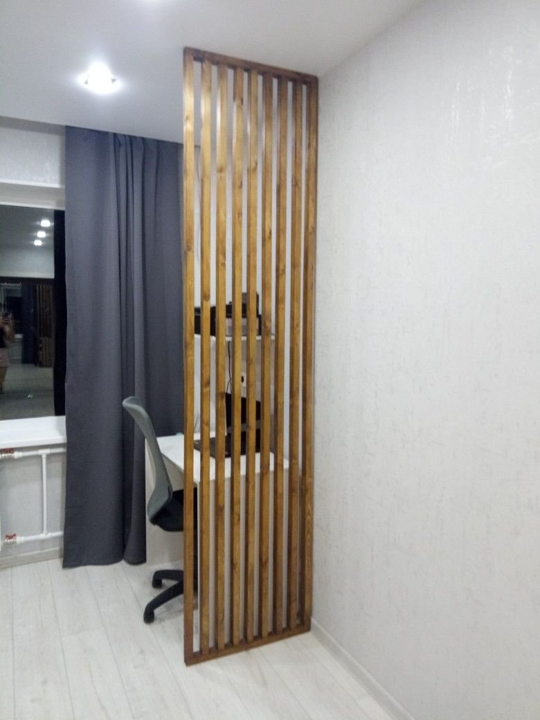 Деревянные перегородки для зонирования