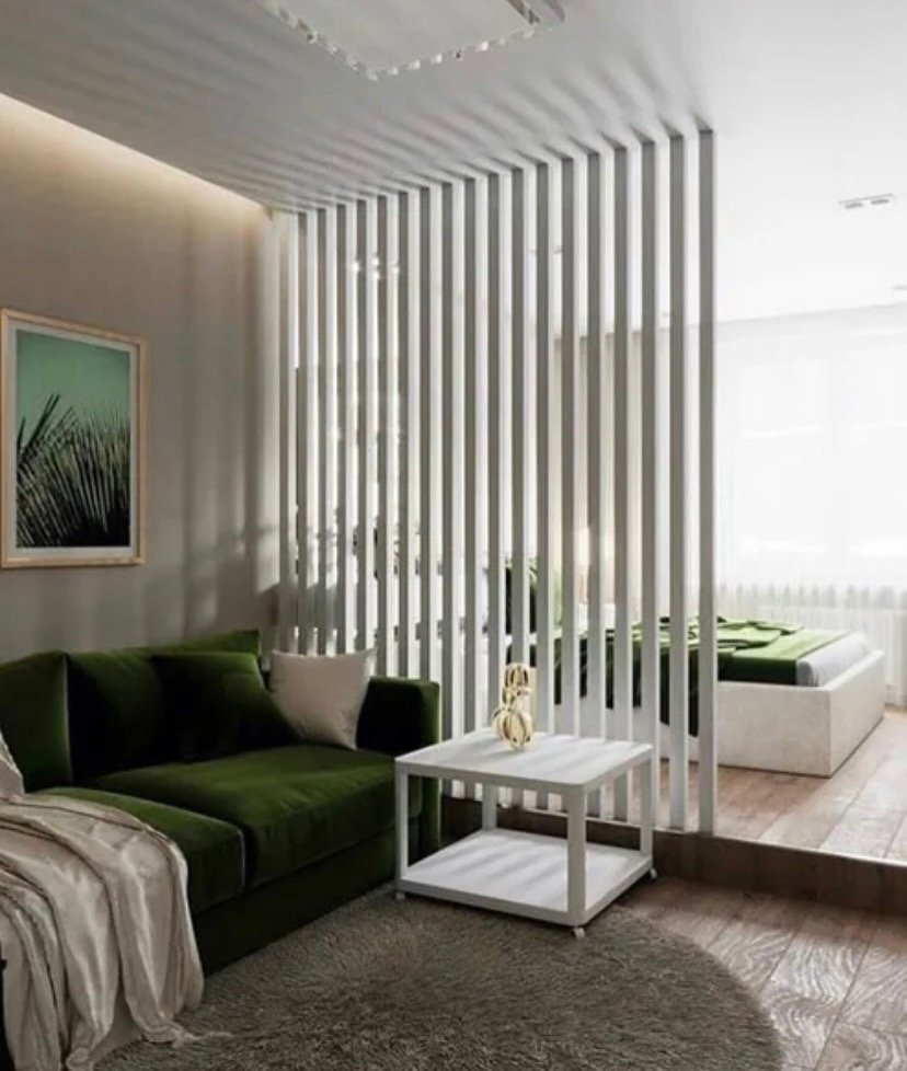 Перегородка в гостиной для зонирования