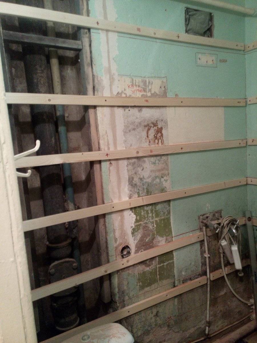 Обрешетка для панелей ПВХ В ванной