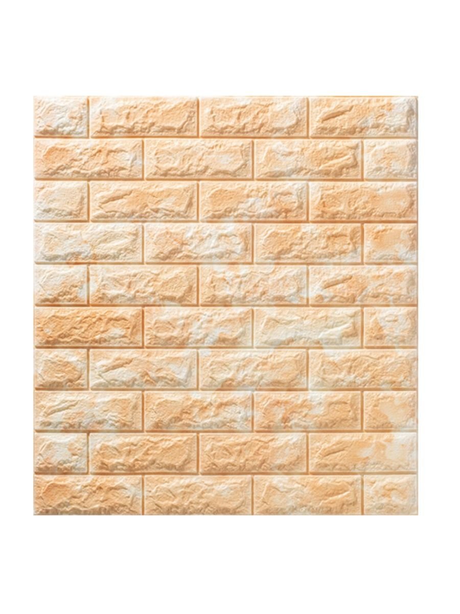 3d cамоклеющиеся панели 700*770*4мм "кирпич Оникс" (Brick Beige-White)