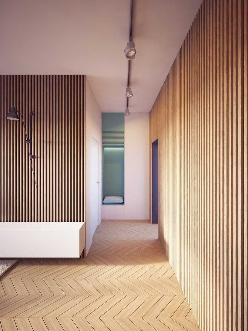Шпонированные панели Wallhof Wood "тик"