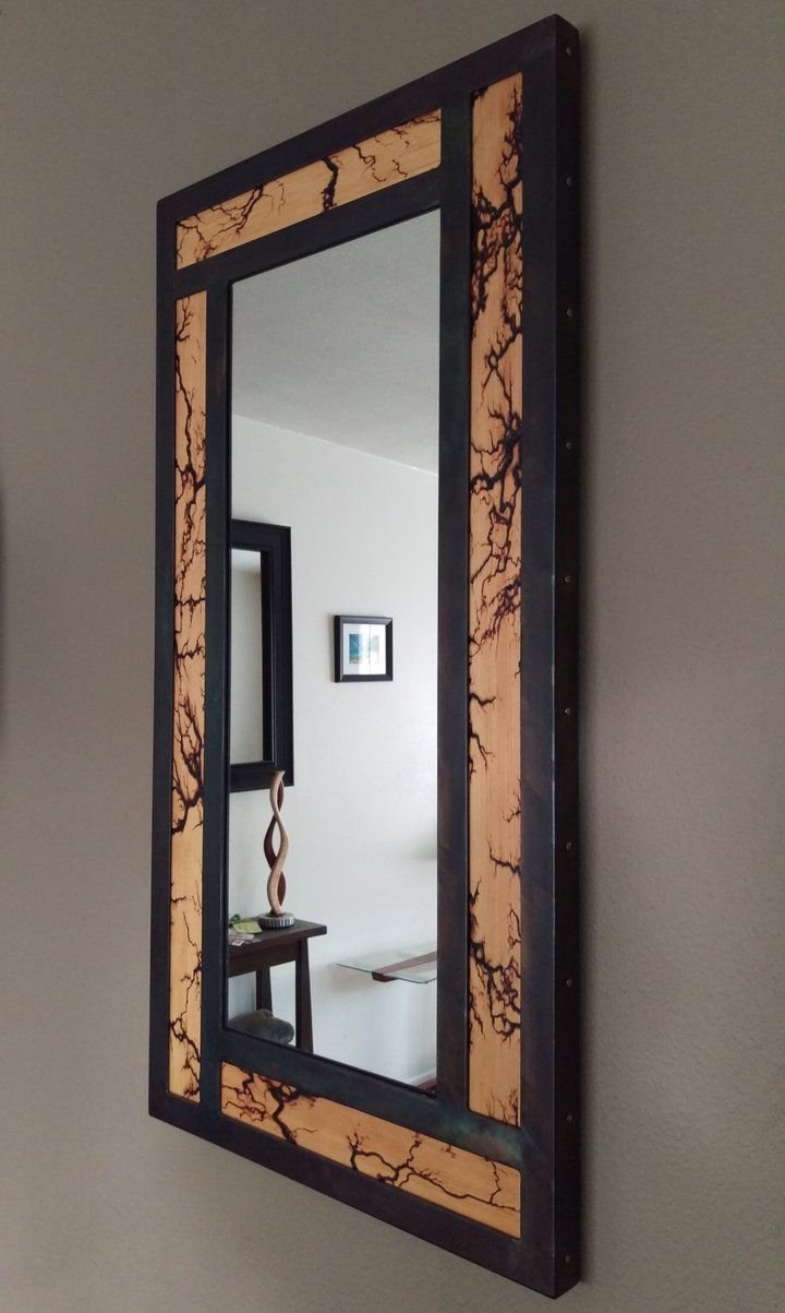 Зеркало лофт дерево
