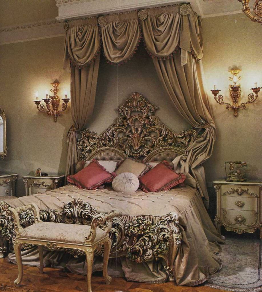 Кровать стиль Барокко, рококо, Ампир