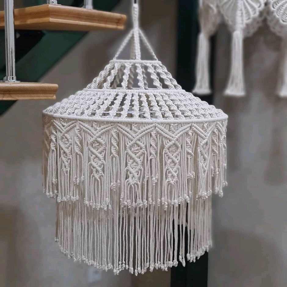 Люстра макраме