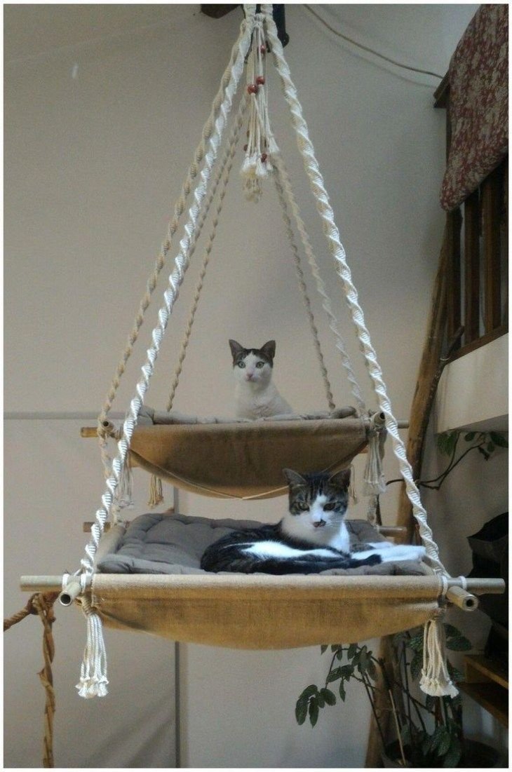 Подвесные качели для кошек