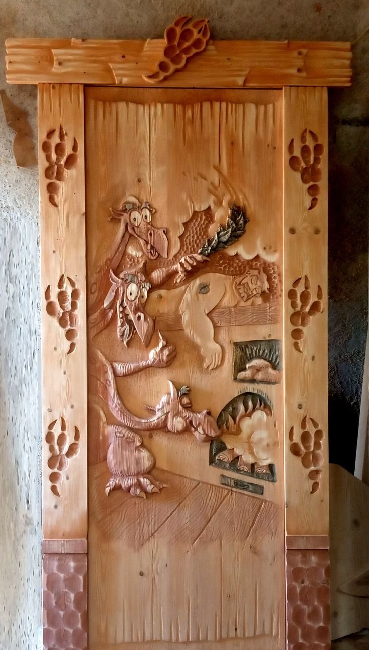 Резные двери для бани
