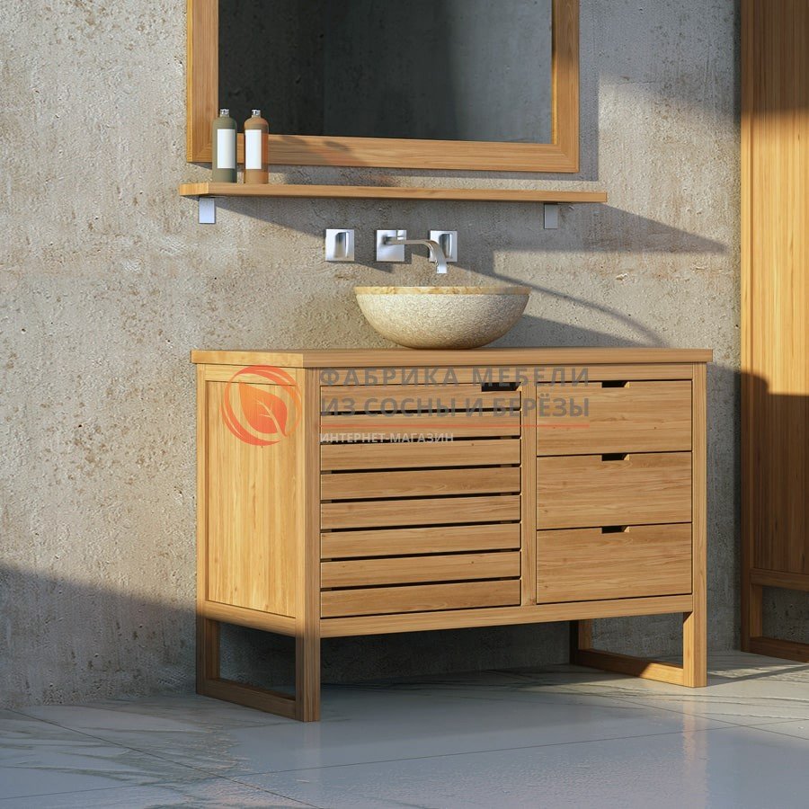 Тумба массив тика Karpenter 140*50*75 см.