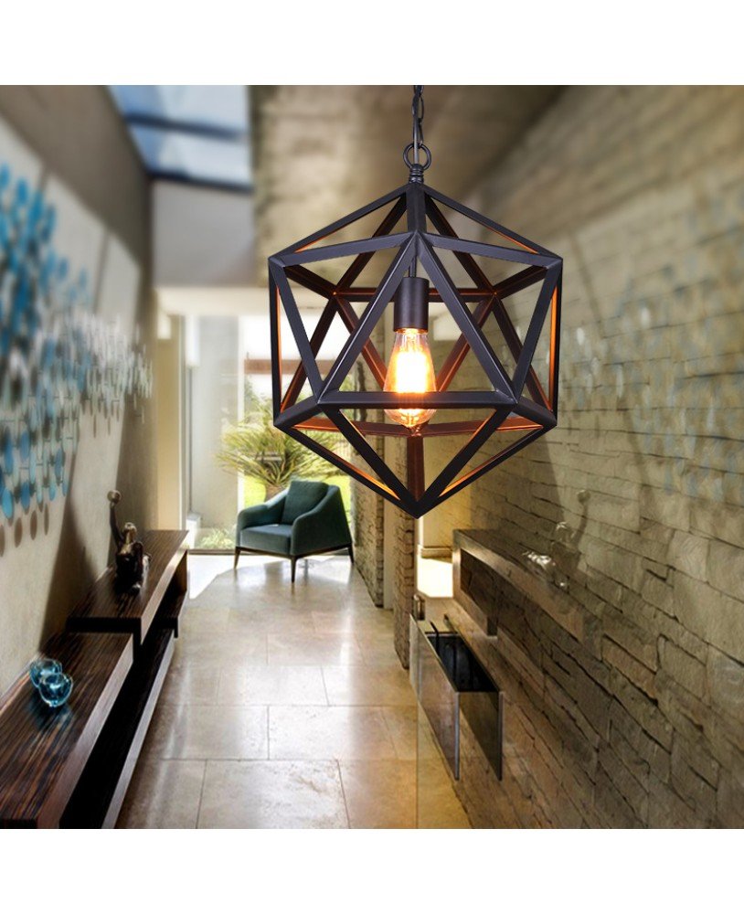 Люстры лофт Steel polyhedron