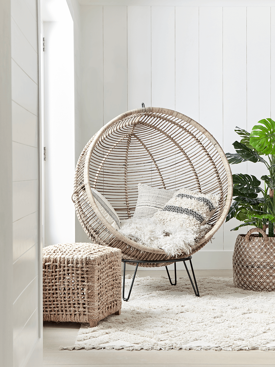 Round Rattan Cocoon Chair