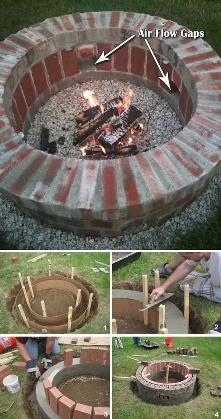 Кострище из кирпича