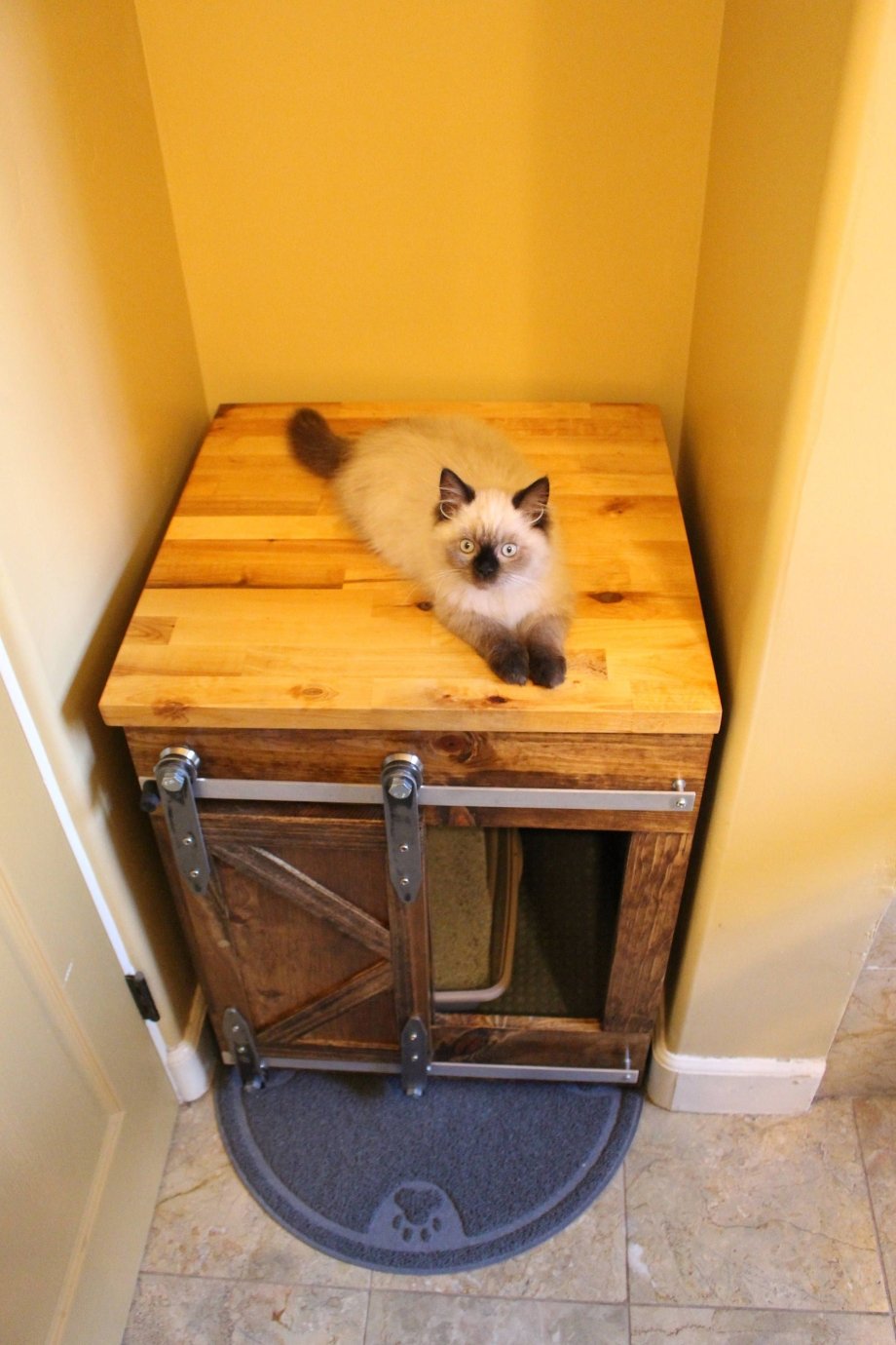 Кошачий туалет домик