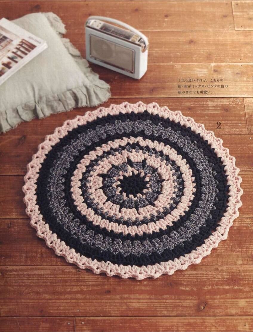 Коврики из бейки крючком