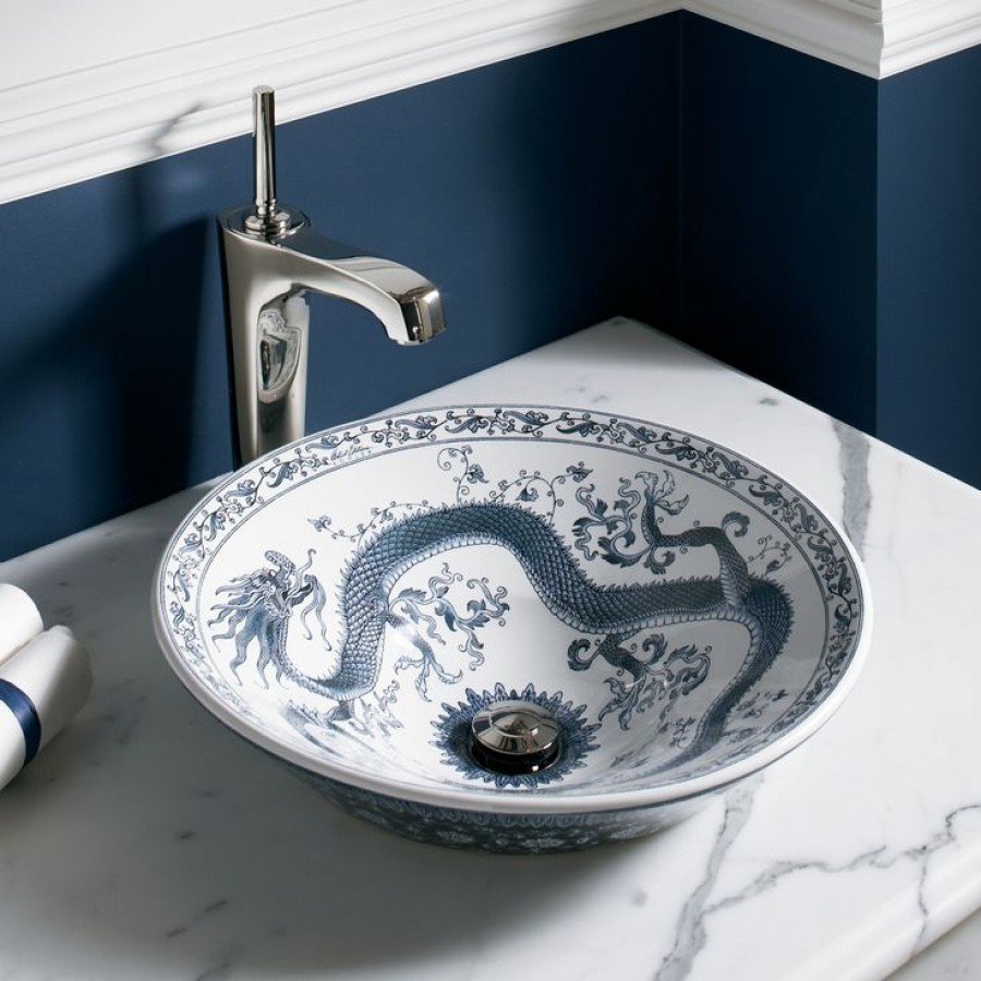 Раковина 41.3 см kohler Imperial Blue k-14223-vb