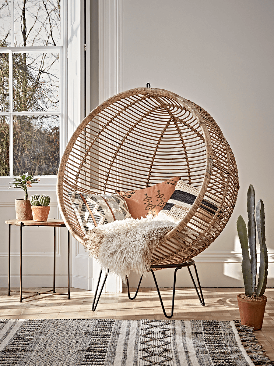 Round Rattan Cocoon Chair