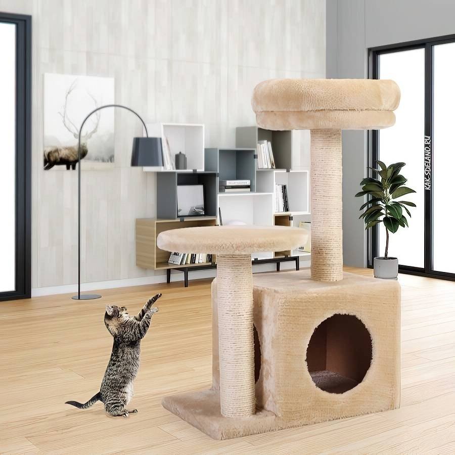 Самодельный домик для кошки