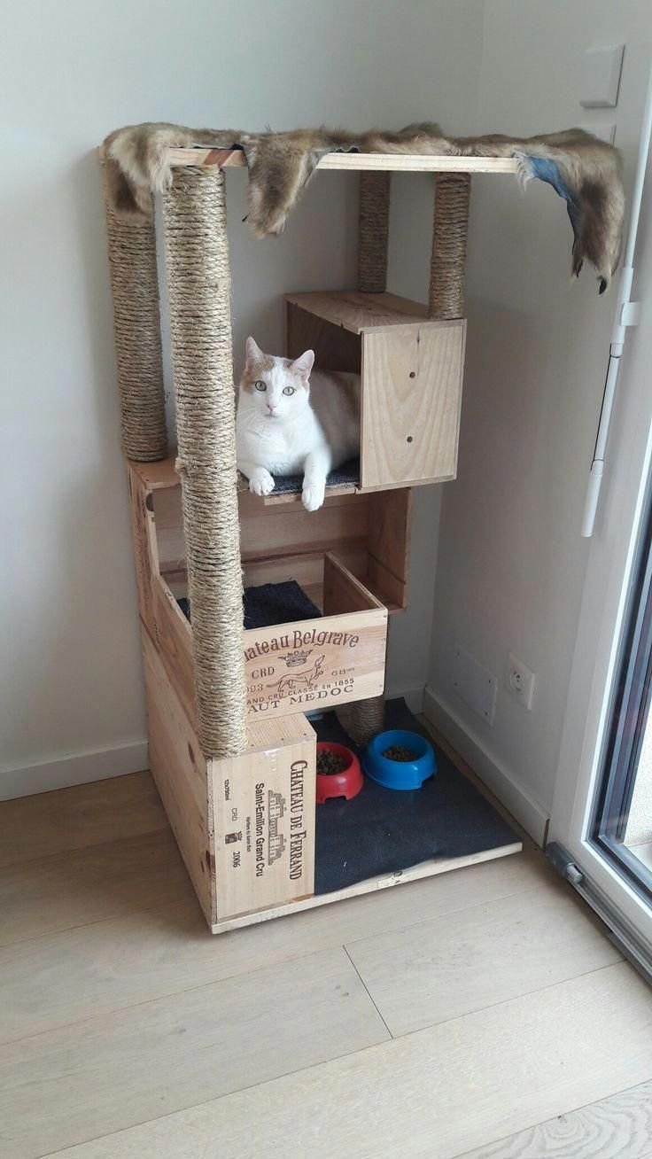 Кошачий домик из коробок