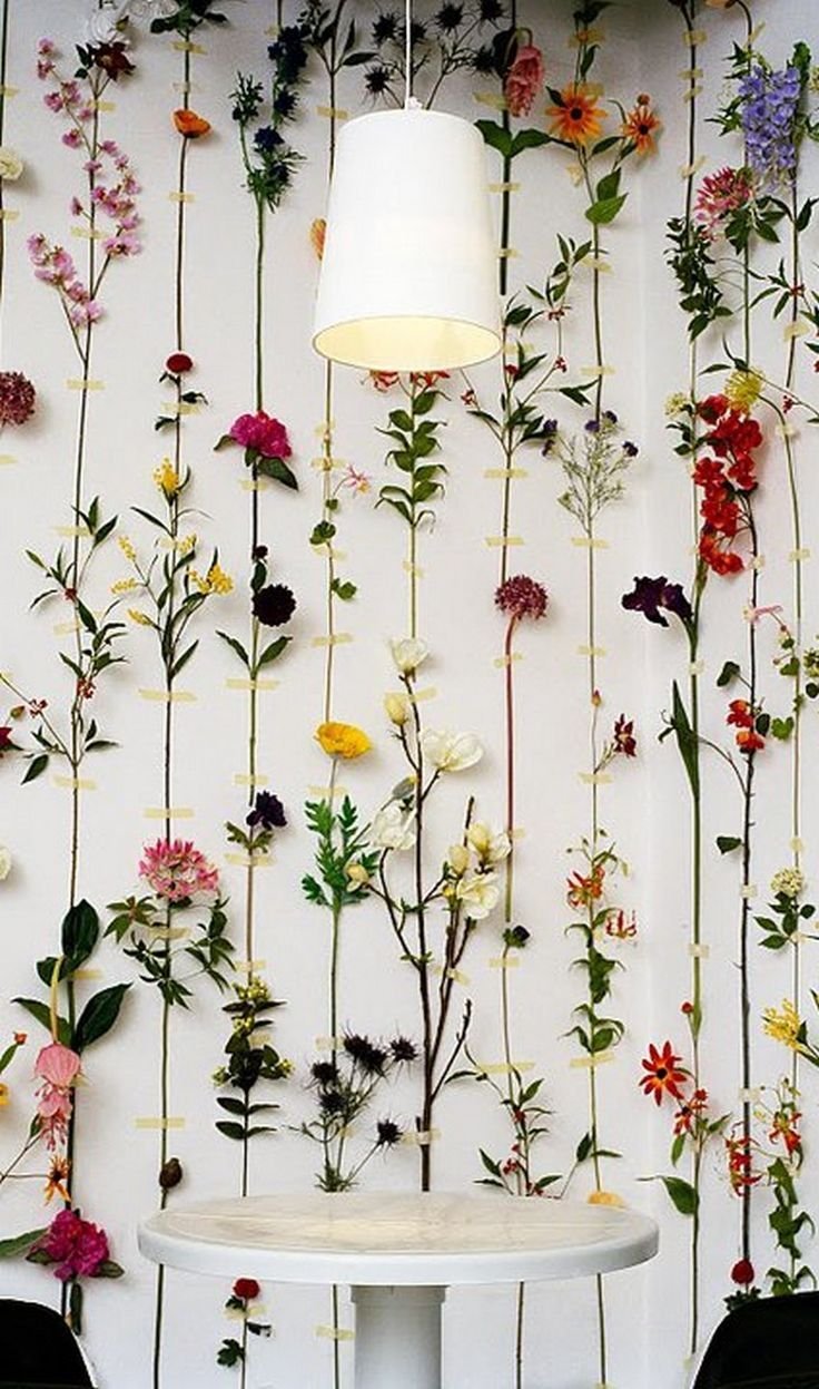 Цветы на стену декор
