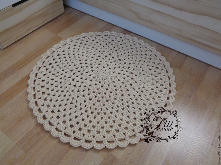 Вязаные ковры крючком из шнура