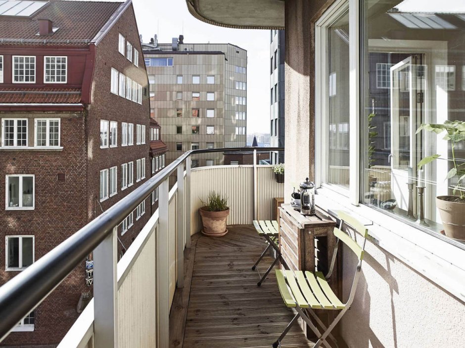 Балкон в шведском стиле
