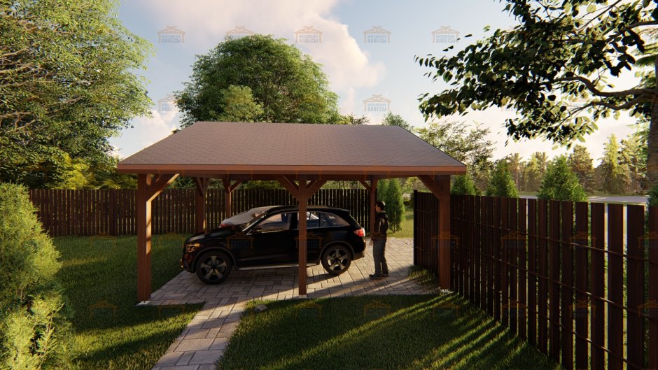 Навес для машины 7500*3700