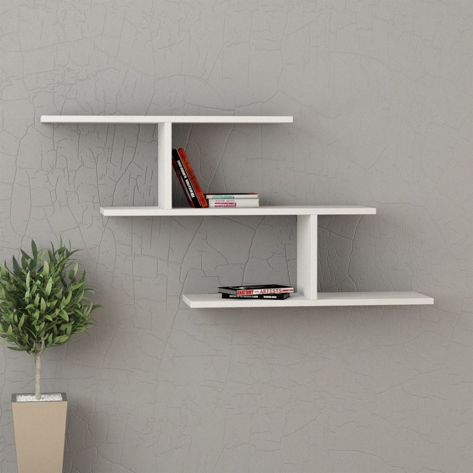 Полка "Wall Shelf-s (bas WL-001)" белая